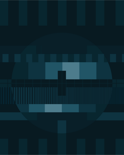 Testbeeld donkerblauw I