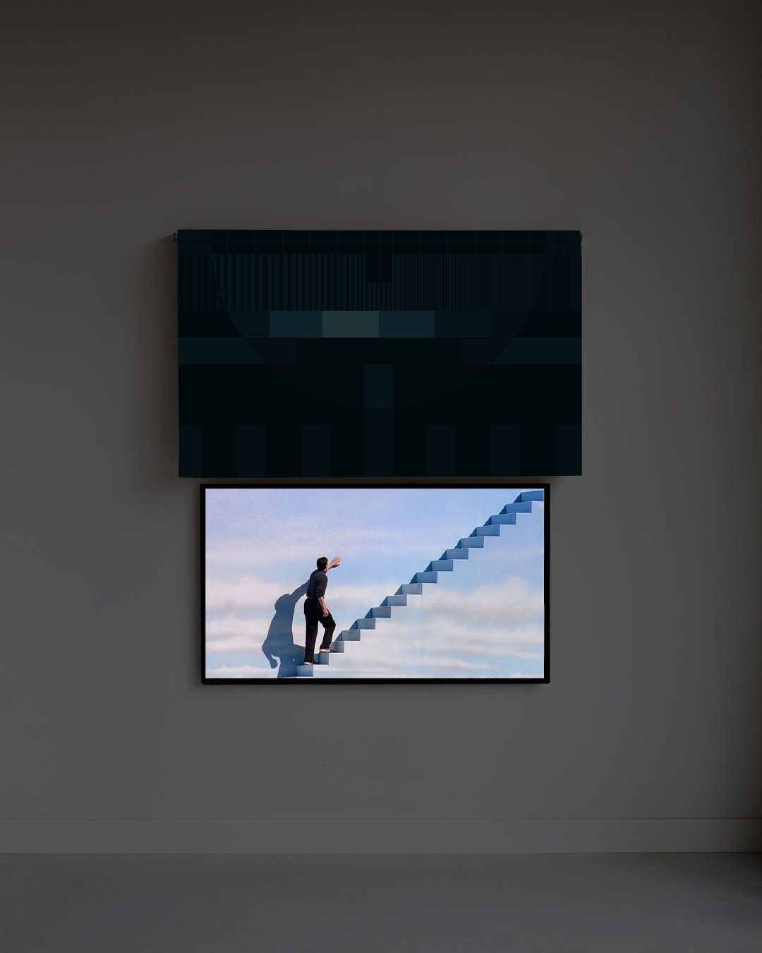 Testbeeld donkerblauw I