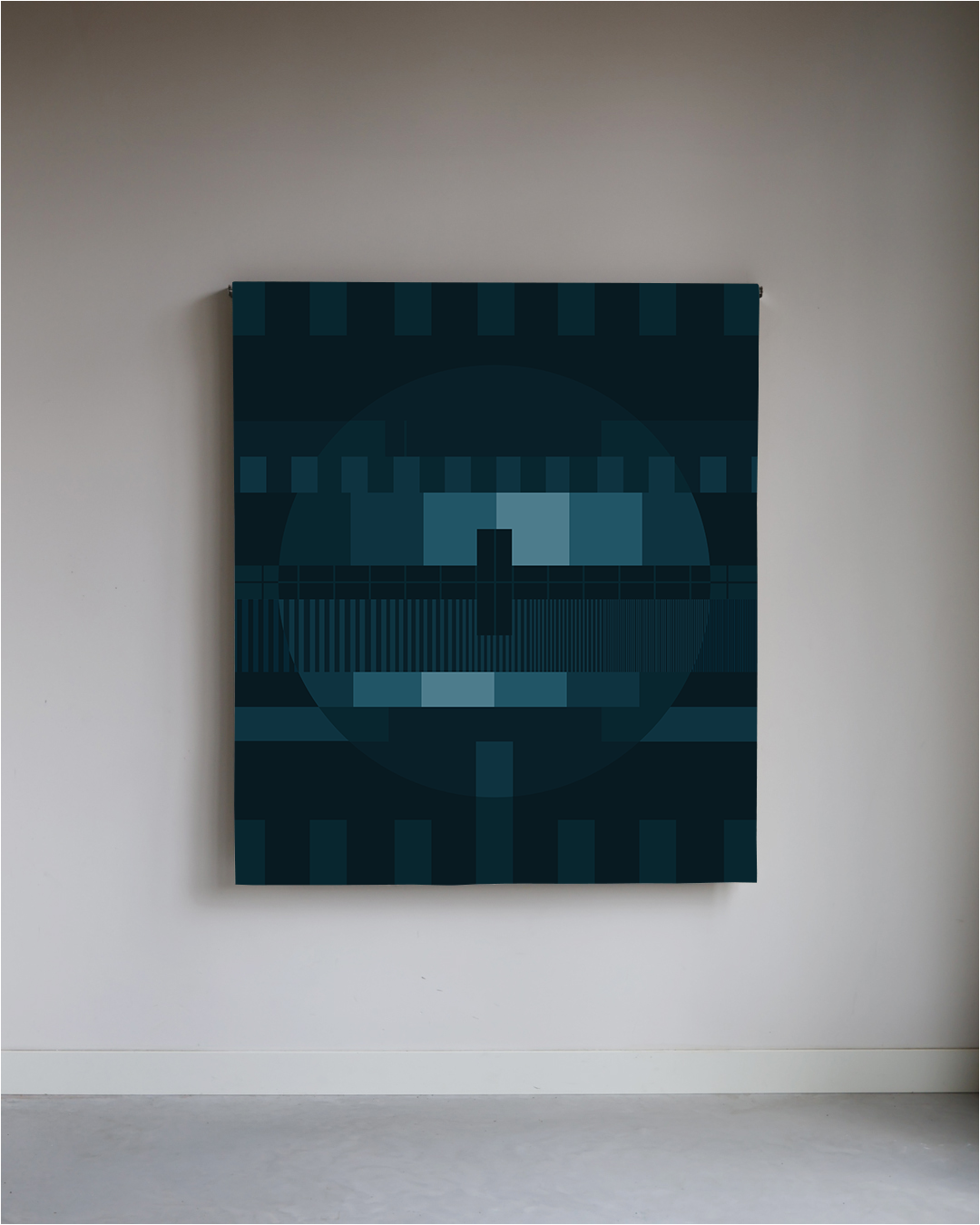 Testbeeld donkerblauw I